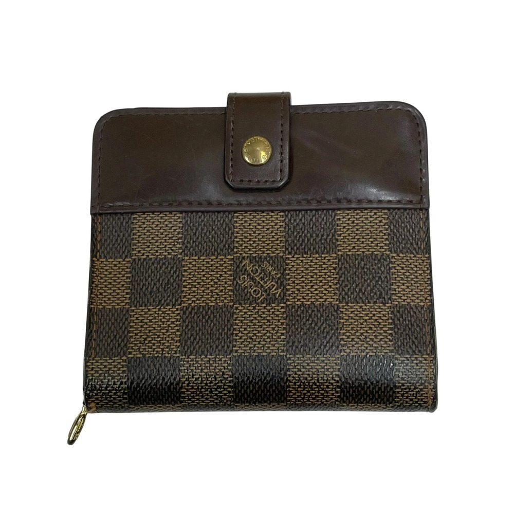 Louis Vuitton Compact Zip Bifold Wallet Leather Brown